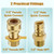 Rushare 1/2 Inch Natural Gas Quick Connect Fitting (2 Pcs)