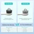 Replacement Brush Heads for Waterpick Sonic Fusion 2.0 - Flossing Toothbrush Head for Water pik with Color-Coded Rings & Hygienic Caps - Compact Size - 5 Pack White (Hard Bristles)