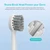 Replacement Brush Heads for Waterpick Sonic Fusion 2.0 - Flossing Toothbrush Head for Water pik with Color-Coded Rings & Hygienic Caps - Compact Size - 5 Pack White (Hard Bristles)