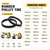 6 Pack 650721 0 Bandsaw Rubber Tires 6" x 1/2" for DeWalt Saw DWM120,DCS374