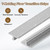 uxcell 2.9ft x 0.31" t Molding Floor Transition Strips, Aluminium Alloy Vinyl Flooring Gap Trim for Joining Laminate Planks Tiles Floor Gaps, Gray