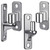 Dolibest Heavy Duty 304 Stainless Steel Gate Hinges, Non-Welded One-Piece Design, Wall Mount Gate Hinges with 5/8'', Post Mounting for Farm Gates Wall/Wooden Fences, 600 lbs Capacity, (2 Set)