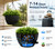 zople 12" Self Watering Hanging Planters with Chains, Black, 2 Pack