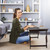 Nnewvante Large Size Floor Desk, Folding Low Coffee Table, Black Walnut