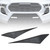 SKUNTUGUANG Front Side Grille Patch Decor Compatible with 2024 2025 2026 Toyota Tacoma 4th Gen - Custom Fit Black Texture Grille Decor, Headlight Accent, Truck Style Enhancement Accessories (Black)