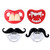 Funny Baby Pacifiers,Mustache Pacifiers for Babies 0-18 Months,Baby Teeth and Vampire Pacifier Funny Pacifiers for Boys and Girls BPA Free