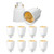 Bonlux Gx24q to E26 Adapter, Gx24q to E26/E27 Socket Adapter, Gx24 to Medium Edison Base Adapter, 4 Pin CFL Lamp Base Converter, Gx24/Gx24q to E26 Light Fixture, Remove Bypass The Ballast, 10-Pack