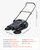 VEVOR Walk-Behind Hand Push Floor Sweeper with 25.6" Sweeping Width