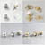 Locking Earring Backs for Droopy Ears & Heavy Earrings – 6 Pairs Secure Stud Clutches, Replacement Ear Supports for Sensitive Skin (Silver and Gold Droop Lifte)
