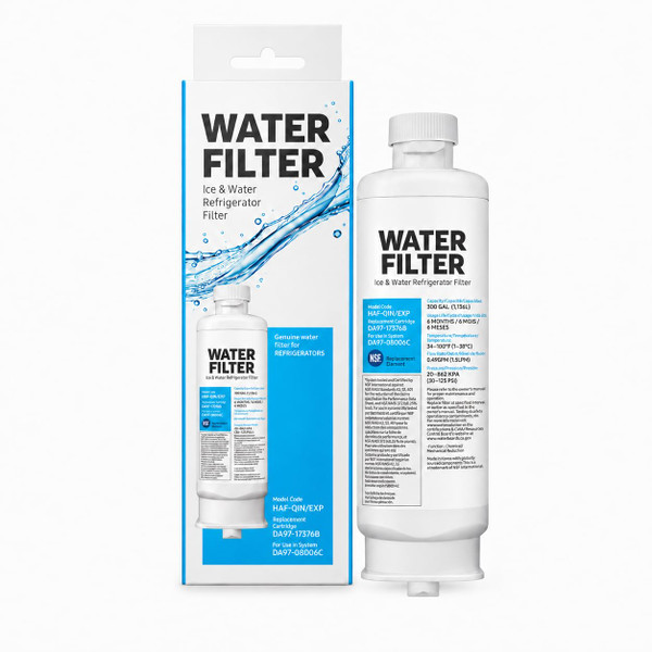 Water Filter Replacement for Samsung DA97-17376B, HAF-Qin/EXP, DA97-08006C, RF28R7201SR, RF28R7351SG, RS27T5200SR - AFT1000T Faucet Mount Water Purification Unit