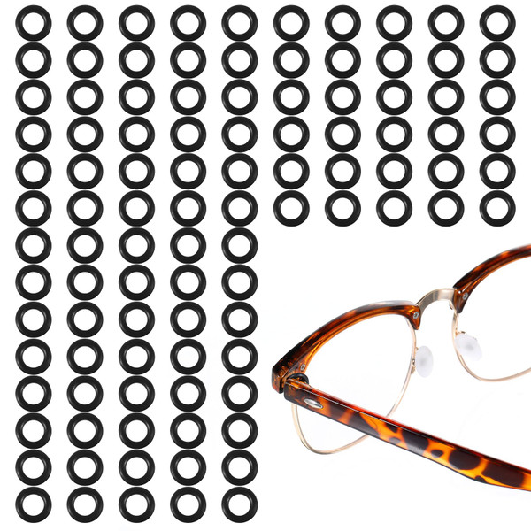 100 Pcs Silicone Anti-Slip Rings for Glasses (4mm) – Eyeglass Repair Kit Tighten Loose Frames, Stop Glasses from Falling Off, Fits Most Sunglasses & Eyewear