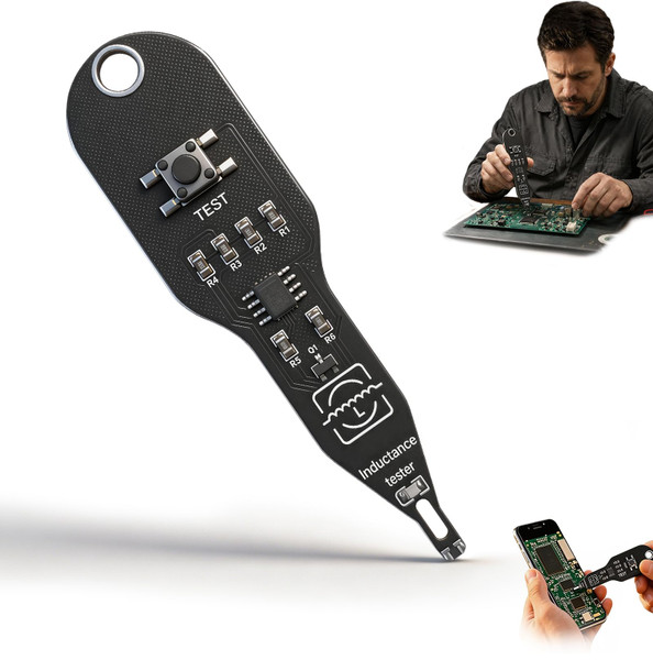 Electronic Circuit Board Tester,Inductance Tester Motherboards Coils Tester,Type-C Powered High Precision Mainboard Coil Testing Tool,Electronic Circuit Board Inductor Detector for PC & Phone Repair