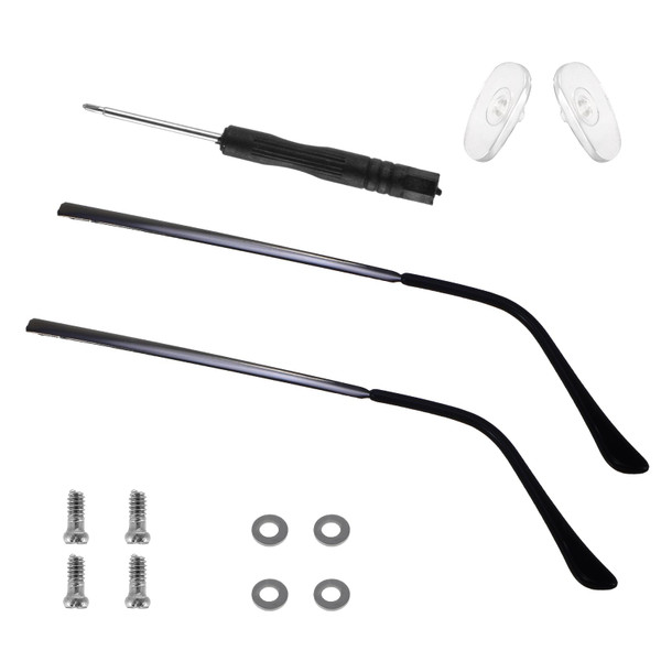 1 Pair Universal Glasses Repair Kit with Screws & Screwdriver Arm Replacement Eyeglass Screws Repair Kit Eye Fixing Screwdriver Eyeglasses Screw Legs Replacement Parts(Dark Grey)