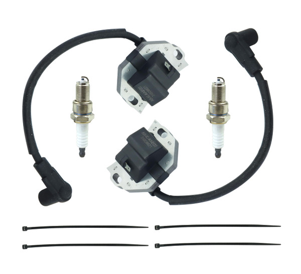 2 Pack of 21171-0740 Ignition Coil Compatible with Kawasaki Engine FR541V FR651V FR691V FR730V FS481V FR600V Fx730v with Spark plug Coil Assembly KM-21171-0758