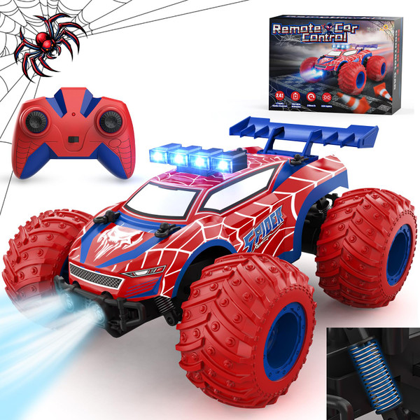 EpochAir 1:18 Remote Control Car - 20km/h 2.4GHz All Terrain Off-Road Monster Truck with Bodylights&Headlights &Headlamps, Rechargeable Toy Car Gift for 3 4 5 6 7 8 9 10-12 Year Old Boys Girls Kids