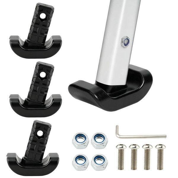 4 Pcs Replacement Walker Ski Glides, Black