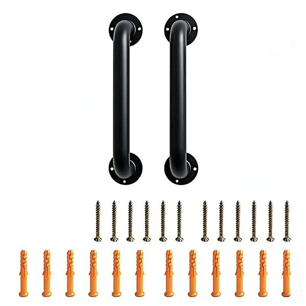 ZHLZHL 12 inch Pipe Stair Handrail,Wall-Mounted Safety Grab Bar