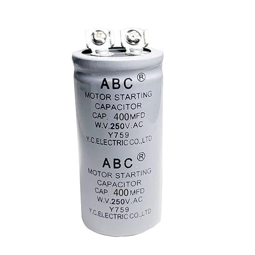 Laimiaoxian 1pcs 400MFD 400UF 250V Cylindrical AC Motor Starter Capacitor, Polypropylene Film, Round Shape, Surface Mount, Widely Used in Air Conditioners, Refrigerators, Generators