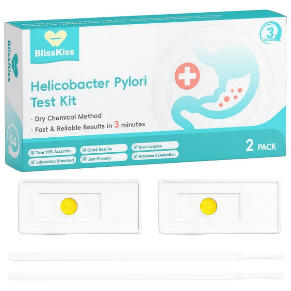 BlissKiss Rapid H. Pylori Home Screening Test Kit, 2 Pack