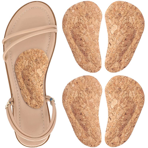 Dr. Foot's Arch Support Shoe Inserts for Flat Feet, Plantar Fasciitis, Adhesive Arch Pads for Relieve Pain for Women & Men (Cork)