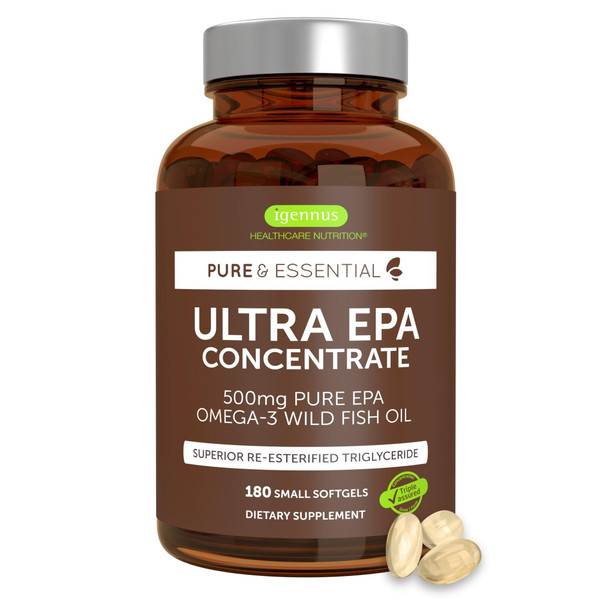 Igennus Ultra EPA Omega 3 500mg, DHA-Free, 180 Softgels