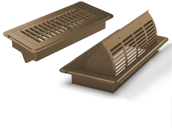 2-in-1 Adjustable Heat/Air Vent Deflector & Floor Cover (4x10), 2-Pack