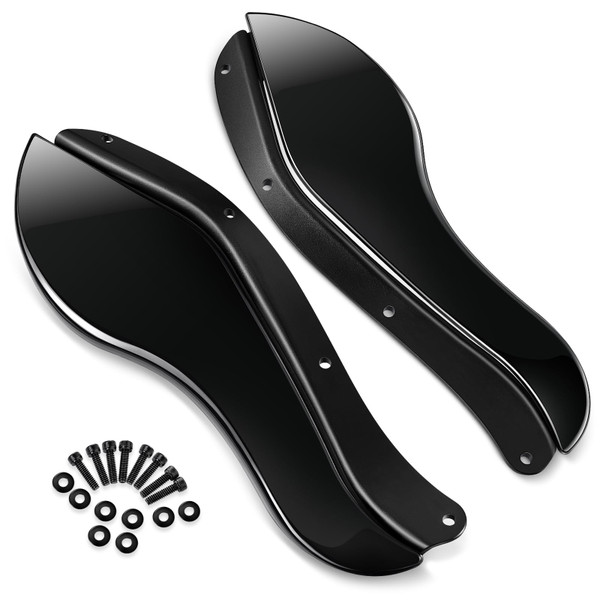 ANONEMOTO Side Wings Windshield, Fairing Air Deflectors, Adjustable Wind Deflectors Compatible for Harley Electra Glide Street Glide Trike 2008-2013