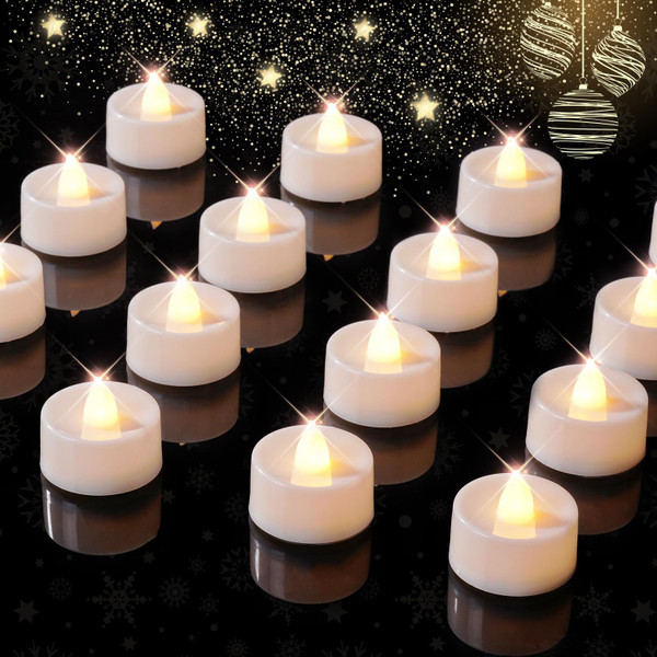 BEICHI 12Pack Timer Tea Lights Candles Battery Operated, 6H Timer Built-in