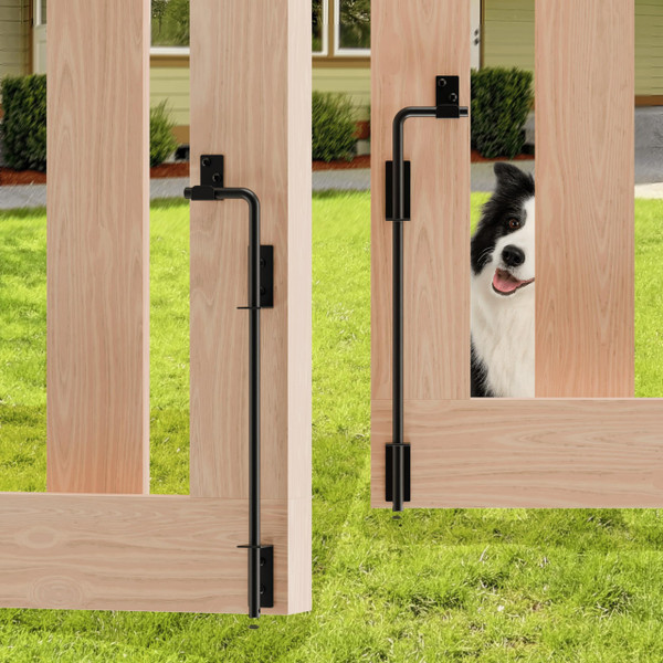 18 Inch Cane Bolt Gate Drop Rod, Square Heavy Duty Steel, 2 Pack