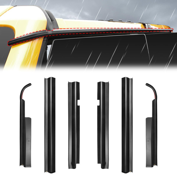 JAKISIMA Rain Guards Groove Diverter for 2021-2026 Ford Bronco Accessories
