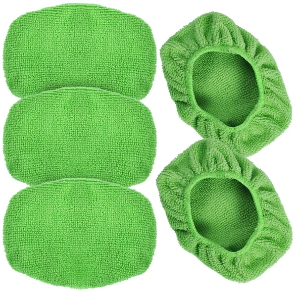 eFuncar 5 Pack Microfiber Cleaning Cloth for Windshield Cleaner Tool, Green