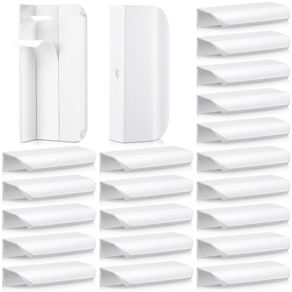 Otoolling 20 Packs 3.15'' Adhesive Cabinet Handles Finger Pulls, White