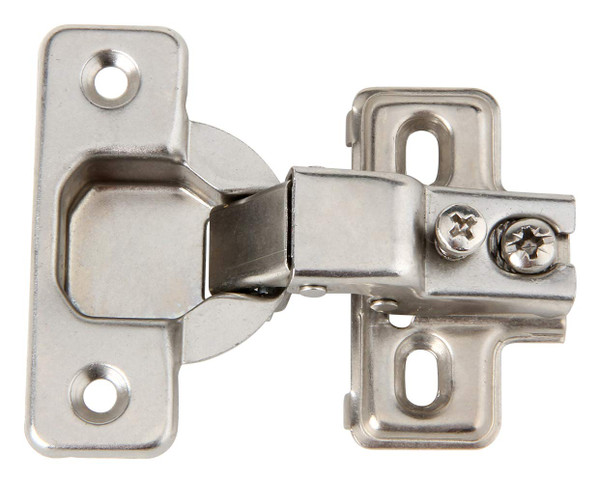 Silverline 1/2 inch Overlay Concealed Cabinet Hinges, Self-Closing Short Arm European Hinge for Face Frame Cabinets, 105Deg Opening, 35mm Cup, Screw-On Steel Hardware with Screws (6 Pack)