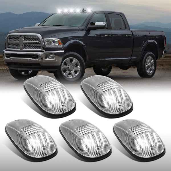SHINEFIT 5PCS LED Cab Roof Lights for 2003-2018 Ram 1500 2500 3500