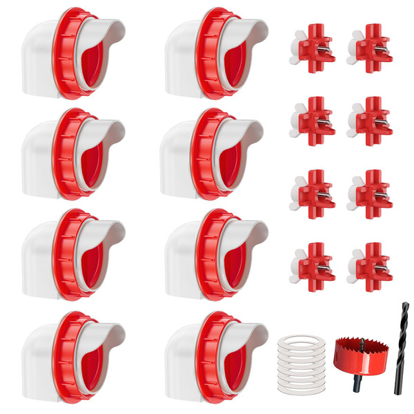 ZenxyHoC No Waste Chicken Feeders and Waterers - 8 Set with Water Nipples