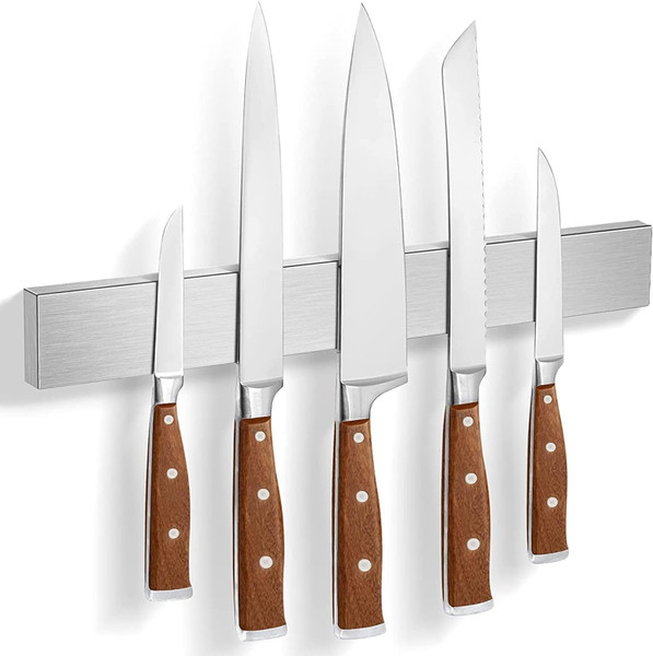 Magnetic Knife Holder for Wall 24 Inch Knife Magnetic Strip Refrigerator Knife Magnet Bar Wall Mount Knife Rack for RV Kitchen Utensil Holder Metal Tool Holder Knife Block