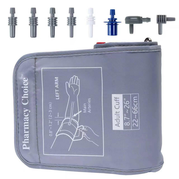 3XL Blood Pressure Cuff, Adult Cuff, Compatible with Most Monitors, ARM Blood Pressure Replacement Cuff with 8 Connectors 8.7”-26” (22-66cm)