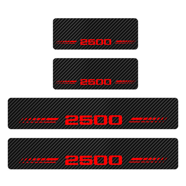 4Pcs Car Door Sill Protectors Compatible with Dodge RAM 2500 Accessories, Door Entry Guard Scuff Sill Protector Plate, Upgraded Full Coverage Carbon Fiber Leather Door Sill Stickers