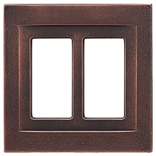 Somerset Collection Contemporary 2-Gang Oil-Rubbed Bronze Double Decorator Wall Plate