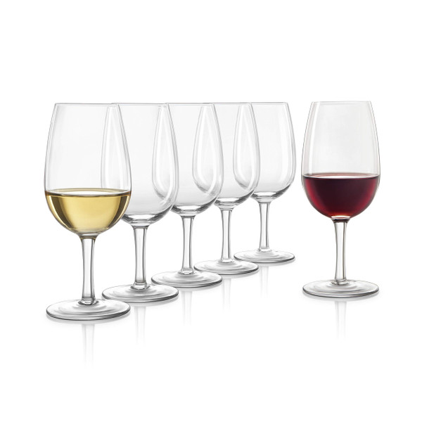 Final Touch ISO INAO Crystal Wine Tasting Glasses, Set of 6, 215 ml
