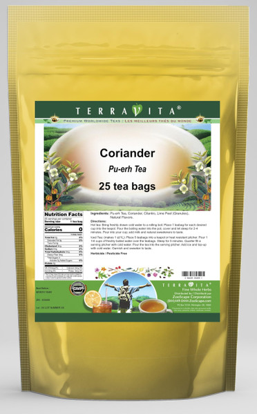 Coriander Pu-erh Tea (25 tea bags, ZIN: 533458)