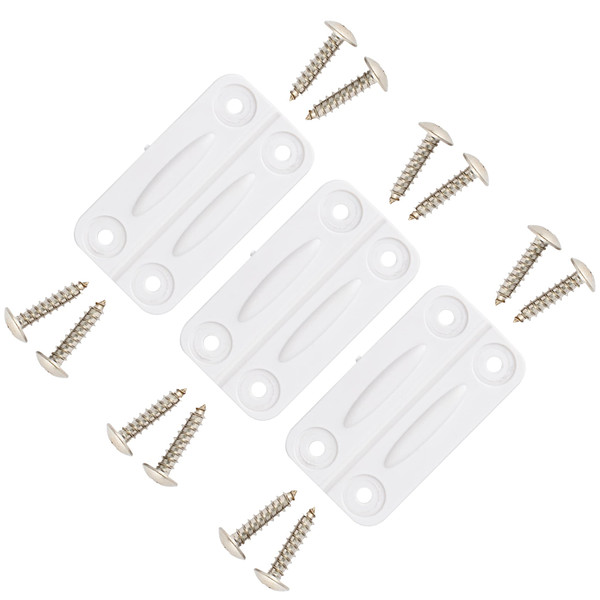 NeverBreak Parts -3 Pack White Igloo Cooler Hinges Replacement with Screws | High Strength Cooler Replacement Parts | Igloo Parts kit for ice chests