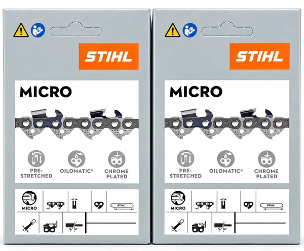 Stihl 16 in Picco Micro Mini Oilomatic Chainsaw Chain 61PMM355 3/8 in Pitch 0.043 in Gauge 55 Drive Links Pack of 2