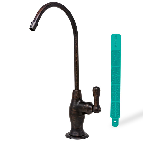 Metpure Non-airgap NSF Certified RO Faucet Reverse Osmosis Drinking Water Filtration System Water Dispenser Spout (Venetian Bronze). Vase Style with Faucet Wrench.