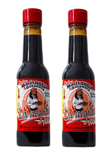 La Negra Hot | Salsa Marisquera & Botanera | Pack of 2 | 5.4 Oz Each
