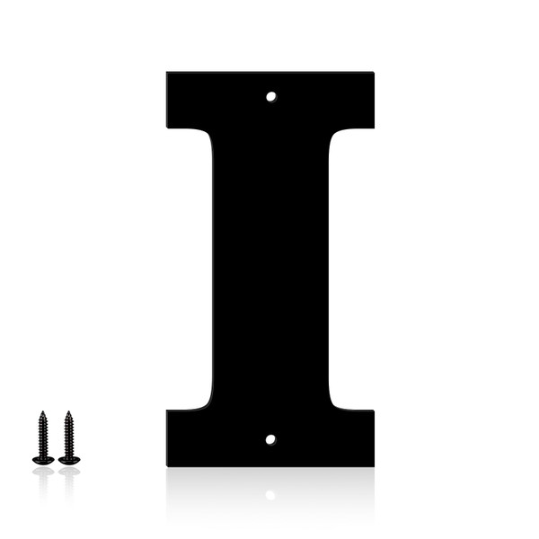 24 Inch Metal House Numbers, House Address Letters and Numbers for Outside Signs, Metal Letters Door Numbers Signage Street Address Plaque for Garden Door Mailbox Decor (Letter I)