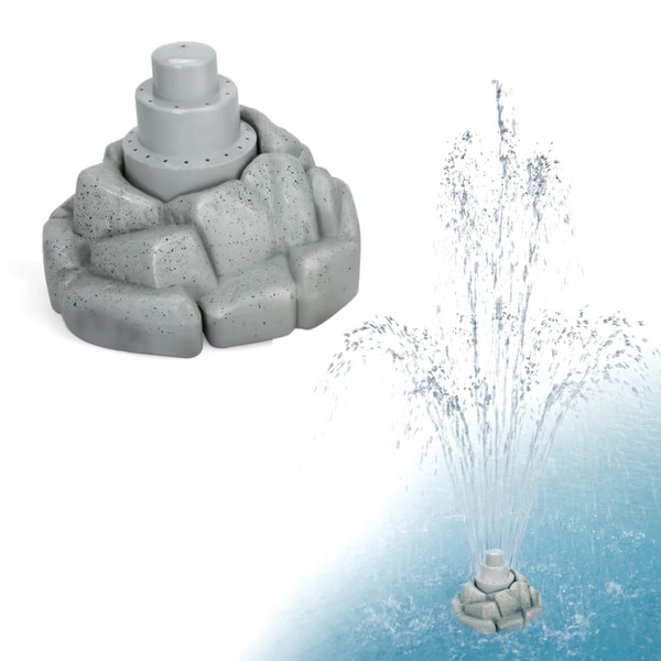 Aqua Select Floating Outdoor Pool Fountain | Grey Rock | Adjustable Height