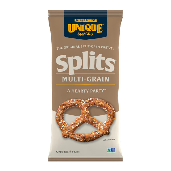 Unique Snacks Multi Grain Splits Pretzels, Homestyle Baked, 11 Oz, 3 Pack