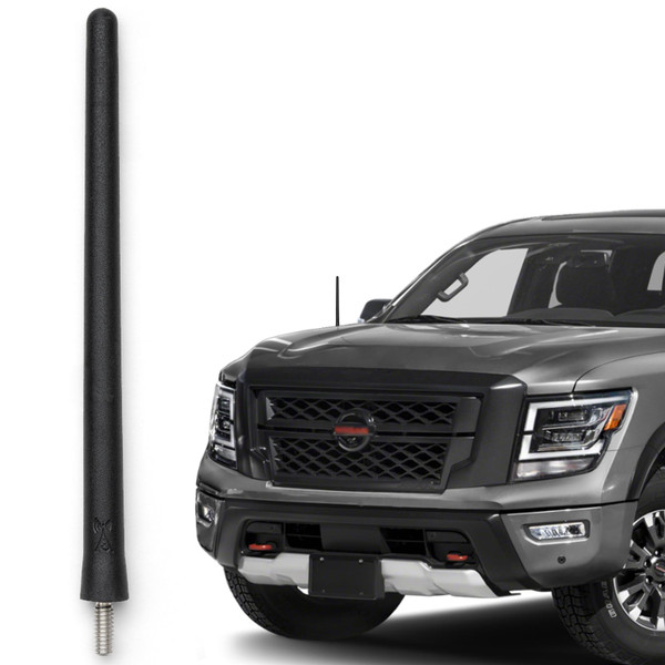 Votex - The Original 6 3/4 Inch fits Nissan Titan (2019-2022) - Car Wash Proof Short Rubber Antenna - Internal Copper Coil - Premium Reception - German Engineered