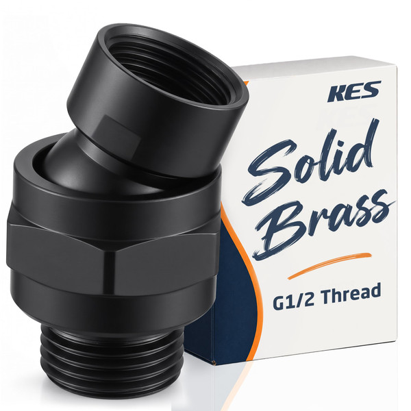 KES Shower Head Swivel Ball Joint Shower Connector Adapter Brass Adjustable